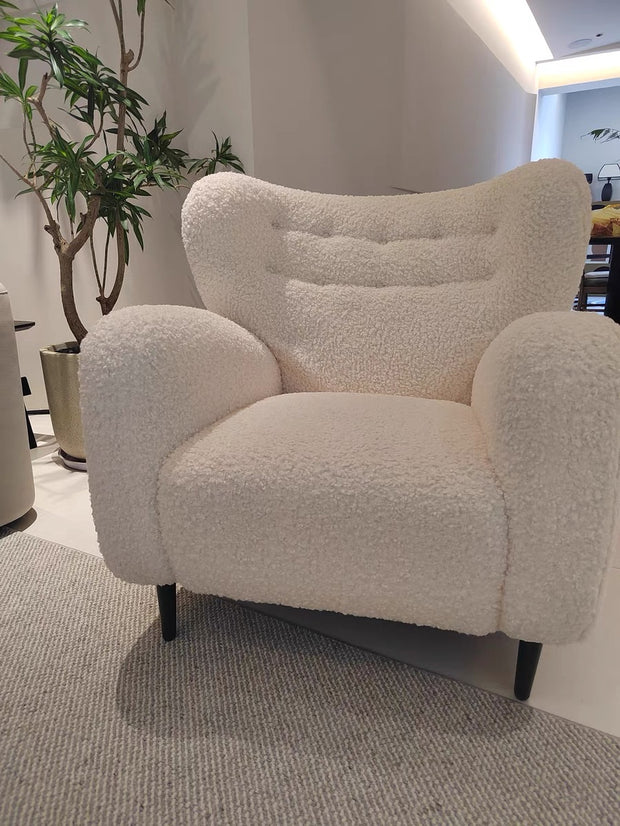 Fleece White Sofa Chair