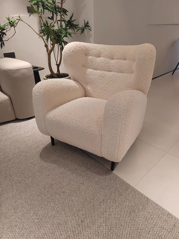 Fleece White Sofa Chair