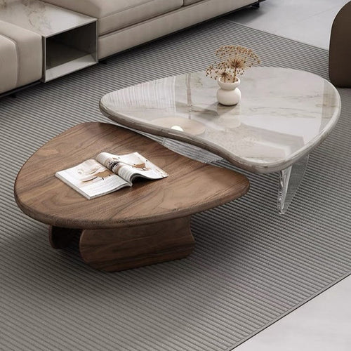 Modern Creative Floating Marble Coffee Table Composition