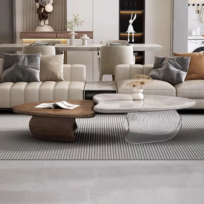 Modern Creative Floating Marble Coffee Table Composition