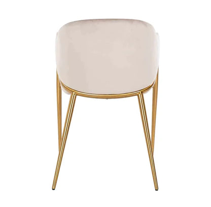 Luxury Brass & Mink Velvet Dining Chair