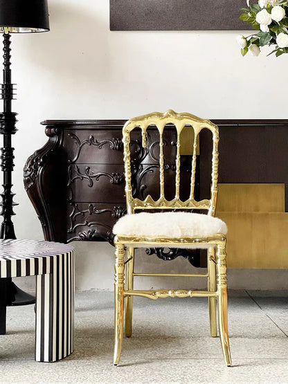 Luxury Brass Dining Chair/Dressing Chair