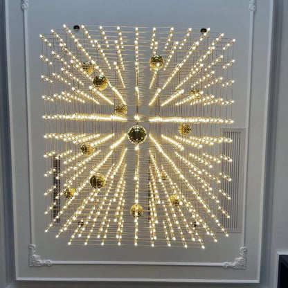 Modern Star Cube Chandelier for Living Room/Staircase/Foyer