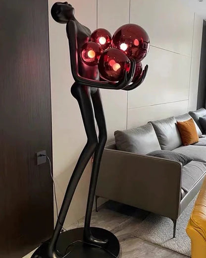 Human Statue Art Floor Lamp