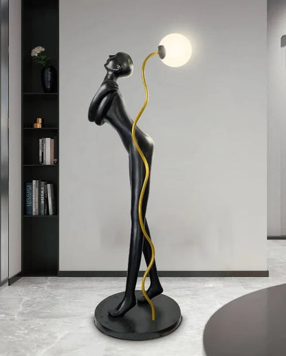 Charming Human Art Sculpture Floor Lamp