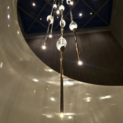 Modern Stick Crystal Chandelier for Staircase/Foyer/Entryway