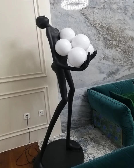 Human Statue Art Floor Lamp