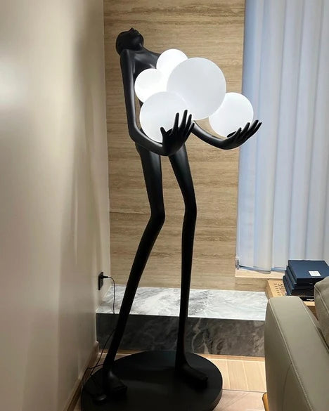 Human Statue Art Floor Lamp