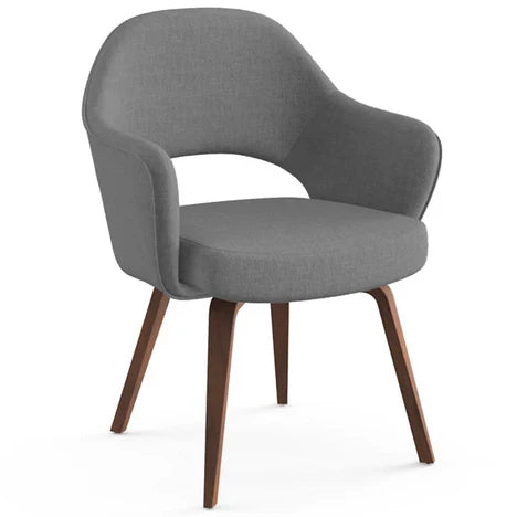 Dining Armchair with Wood Leg