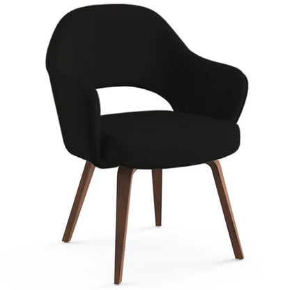 Dining Armchair with Wood Leg