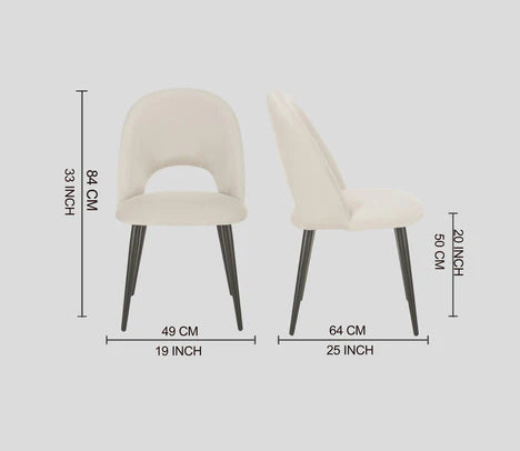 Modern Minimalism Fabric Finish Dining Chair