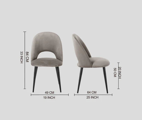 Modern Minimalism Fabric Finish Dining Chair