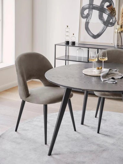 Modern Minimalism Fabric Finish Dining Chair