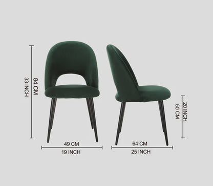 Modern Minimalism Fabric Finish Dining Chair