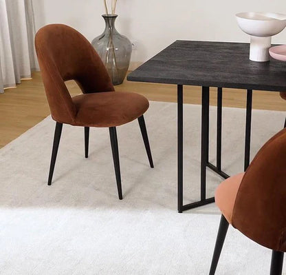 Modern Minimalism Fabric Finish Dining Chair