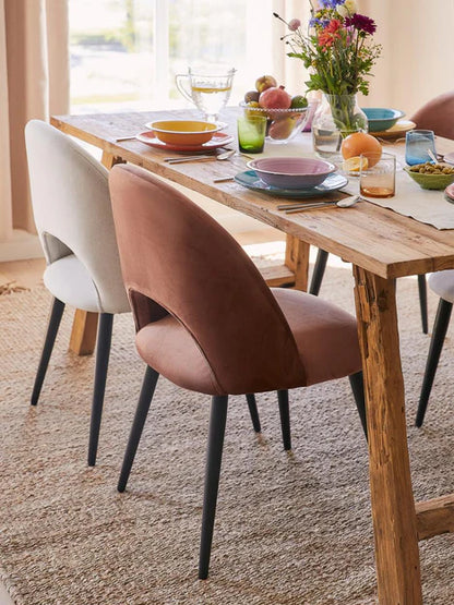 Modern Minimalism Fabric Finish Dining Chair