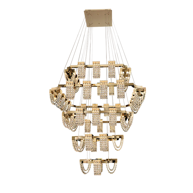 Modern Luxury Newly Crystal Chandelier in Champagne Gold