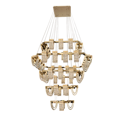 Modern Luxury Newly Crystal Chandelier in Champagne Gold