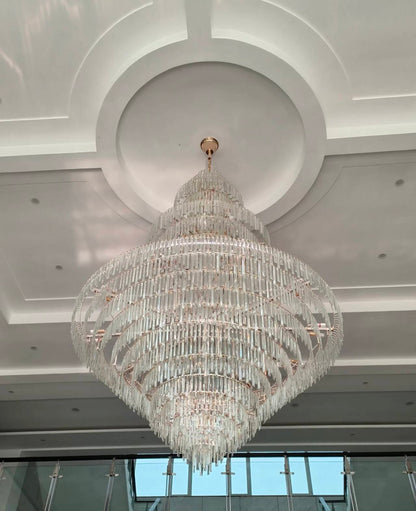 Luxury Multi-tiered Extra Large Crystal Chandelier for Staircase/Foyer/Entryway