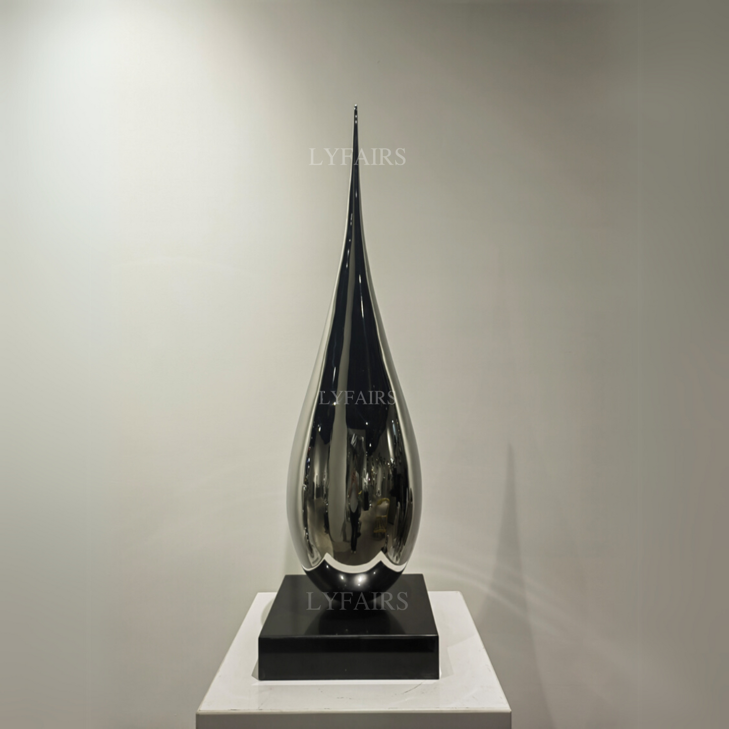 Stainless Steel Droplet-Inspired Contemporary Artistic Sculpture