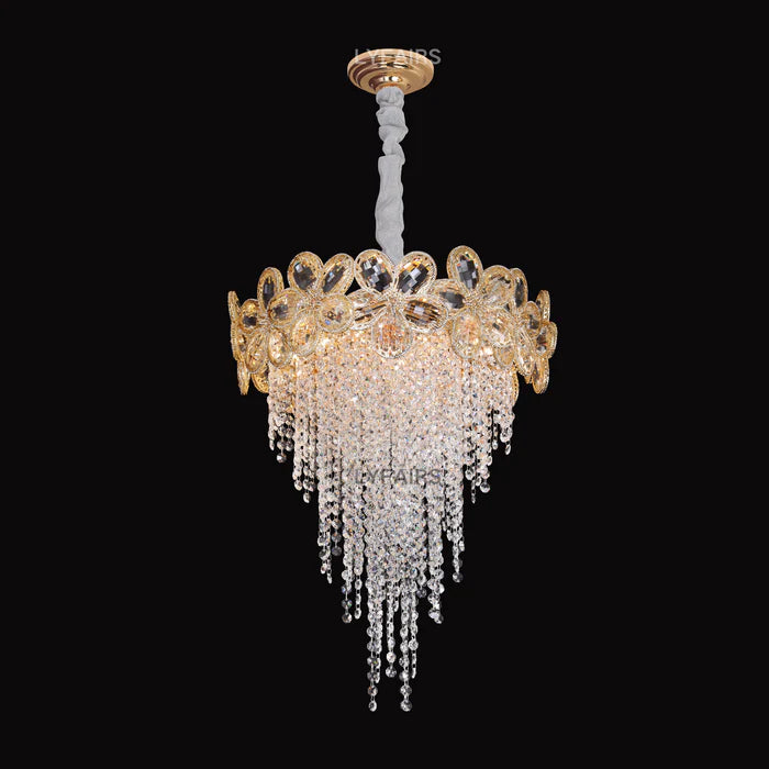 Modern Flower Crystal Tassel Chandelier for Living Room/Dining Room