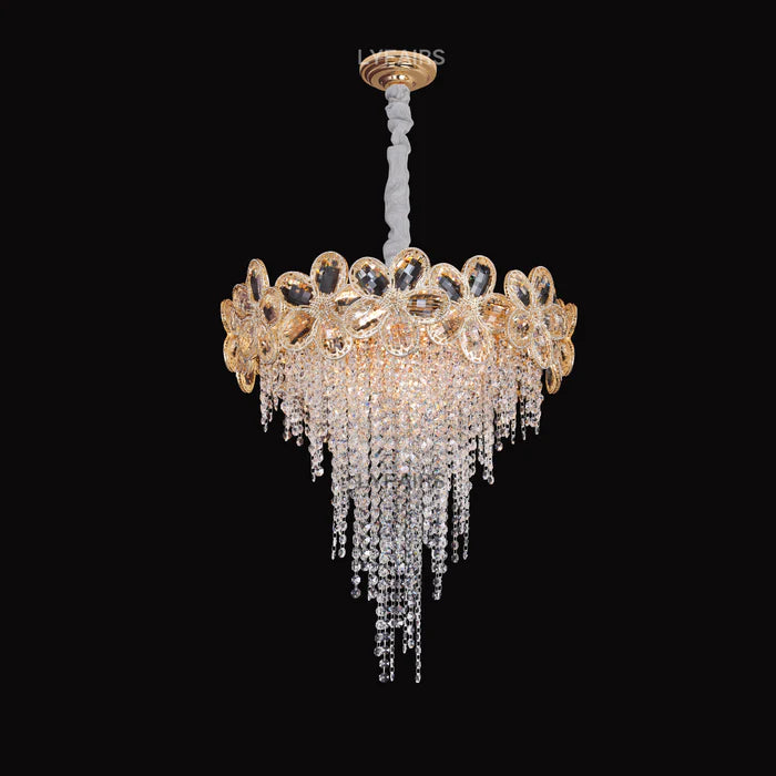 Modern Flower Crystal Tassel Chandelier for Living Room/Dining Room