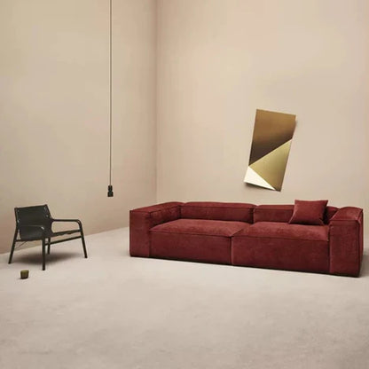 Minimalist Modular Corduroy Fabric Sofa for Apartment