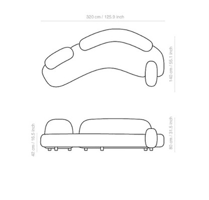 Modern Simple Modular Chenille Stone Sofa