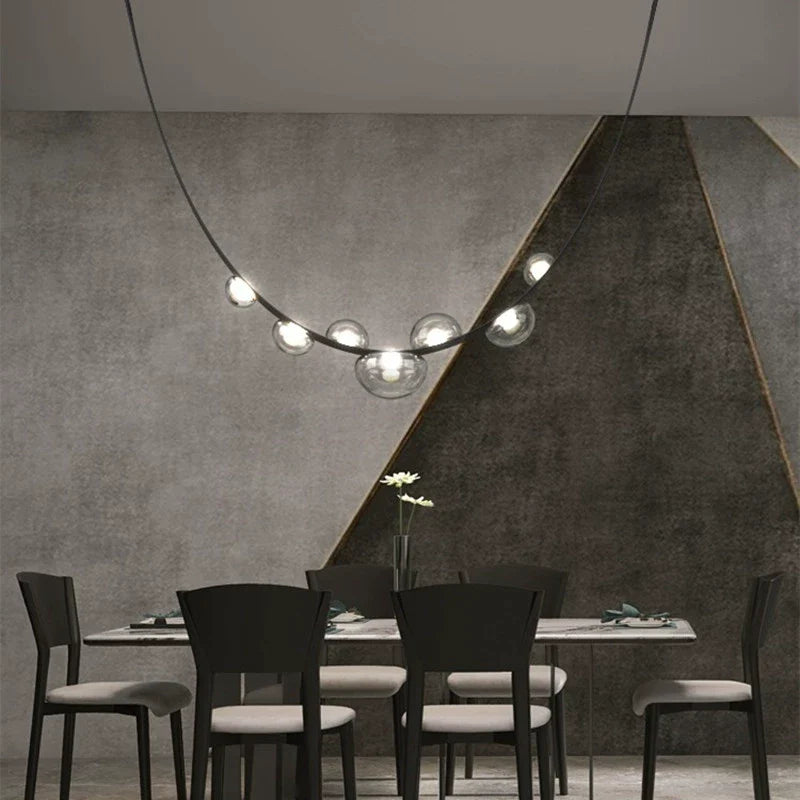 Minimalist Leather Belt Chandelier for Dining/Living Room