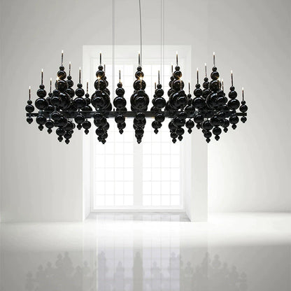 Minimalist Modern Creative Round/Linear Chandelier for Living/Dining Room