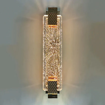 Modern Light Luxury Designer Starburst Clear Seedy Glass Wall Light for Entryway/Dining Room/Bedside