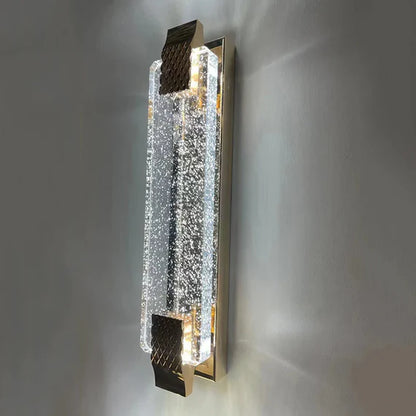 Modern Light Luxury Designer Starburst Clear Seedy Glass Wall Light for Entryway/Dining Room/Bedside