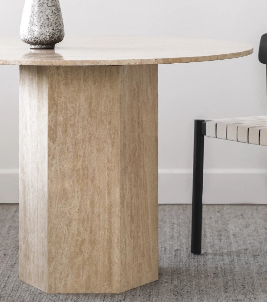 French Travertine Dinning Table