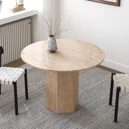 French Travertine Dinning Table