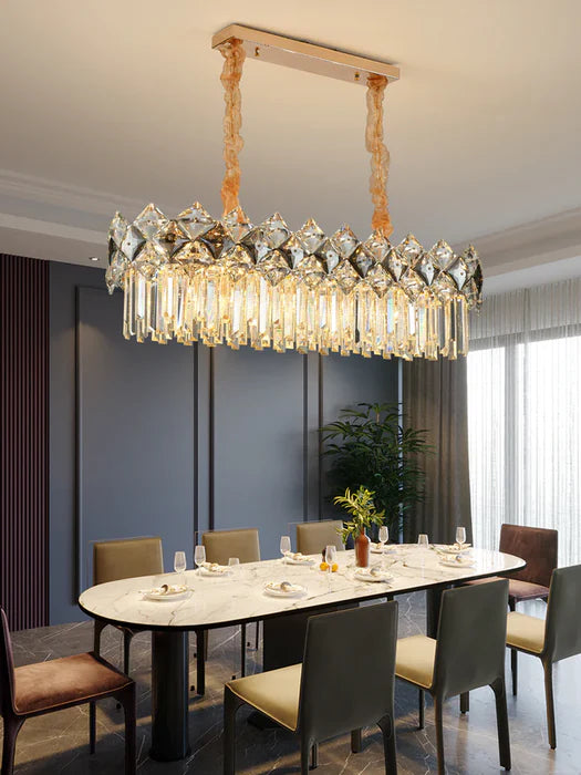 Modern Luxury Tiered Transparent Crystal Chandelier Suit for Living/Dining Room/Bedroom