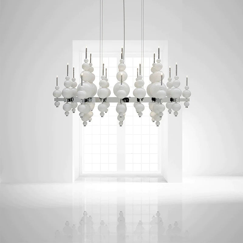 Minimalist Modern Creative Round/Linear Chandelier for Living/Dining Room