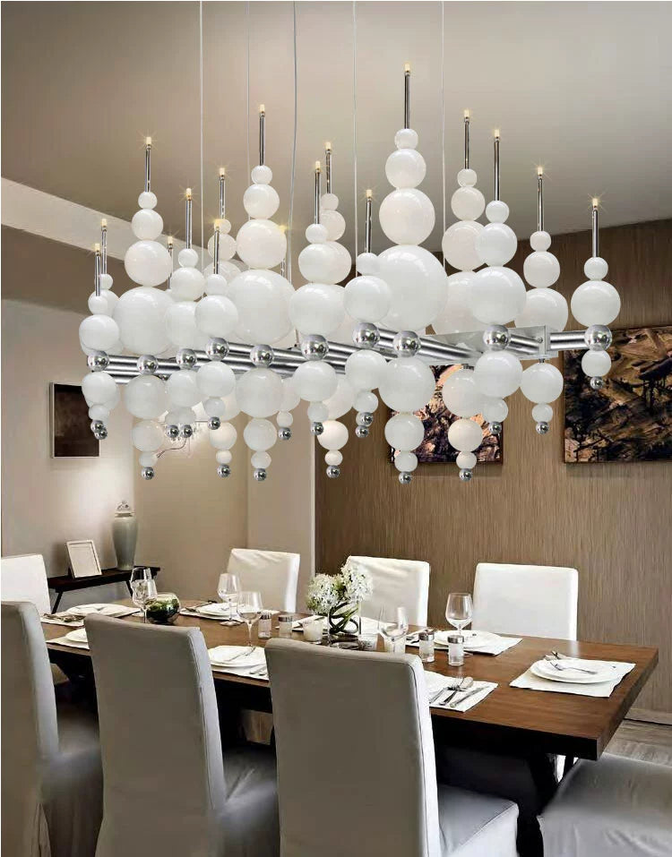 Minimalist Modern Creative Round/Linear Chandelier for Living/Dining Room