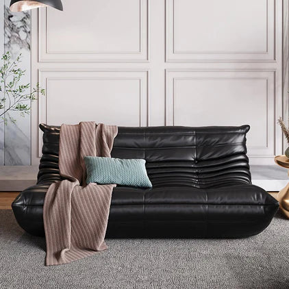 Classic Italian Style Caterpillar Napa Leather Sofa