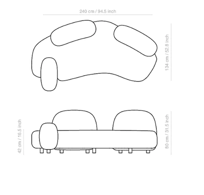 Modern Simple Modular Chenille Stone Sofa