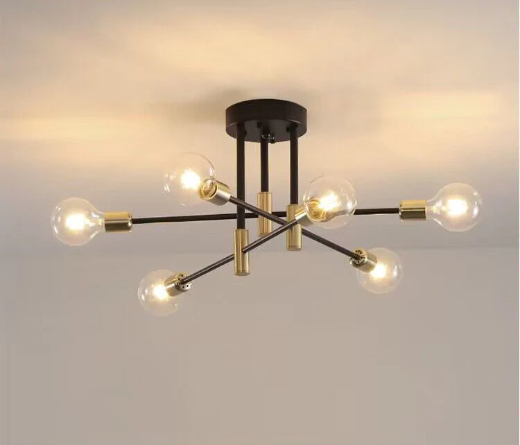 Modern Nordic Creative Glass Ceiling Chandelier Designer 4/6/8 Lights Sputnik Pendant Light For Living Room/Bedroom/Dining Room