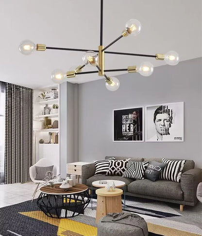 Modern Nordic Creative Glass Ceiling Chandelier Designer 4/6/8 Lights Sputnik Pendant Light For Living Room/Bedroom/Dining Room