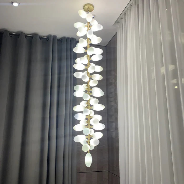 Nordic Art Long Grape Glass Chandelier for Staircase/Hallway/Entryway