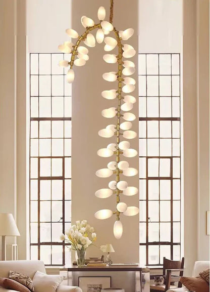 Nordic Art Long Grape Glass Chandelier for Staircase/Hallway/Entryway