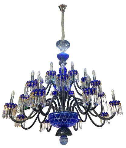 Luxury Candle Light Blue&Black Crystal Chandelier Living Room/Bedroom/Dining Room