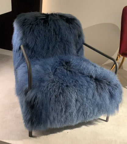 Modern Furry Fleece Lounge Chair