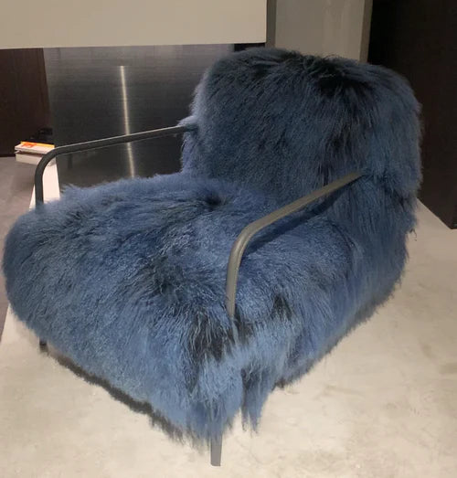 Modern Furry Fleece Lounge Chair