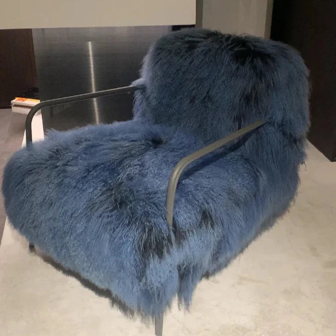 Modern Furry Fleece Lounge Chair