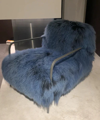 Modern Furry Fleece Lounge Chair