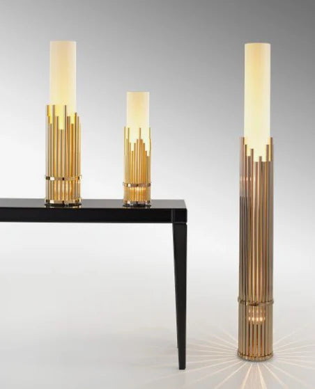 Modern Metal Cylinder Dolomite Floor Lamp