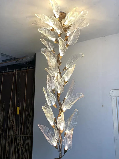 Creative Bionic Resin Leaves Chandelier for Living Room/Dining Room/Staircase